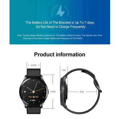 1.28 Inch Tft Colour Screen Ip67 Waterproof Smart Watch Support Body Temperature Monitoring / Sleep Monitoring / Heart Rate Monitoring - Blue