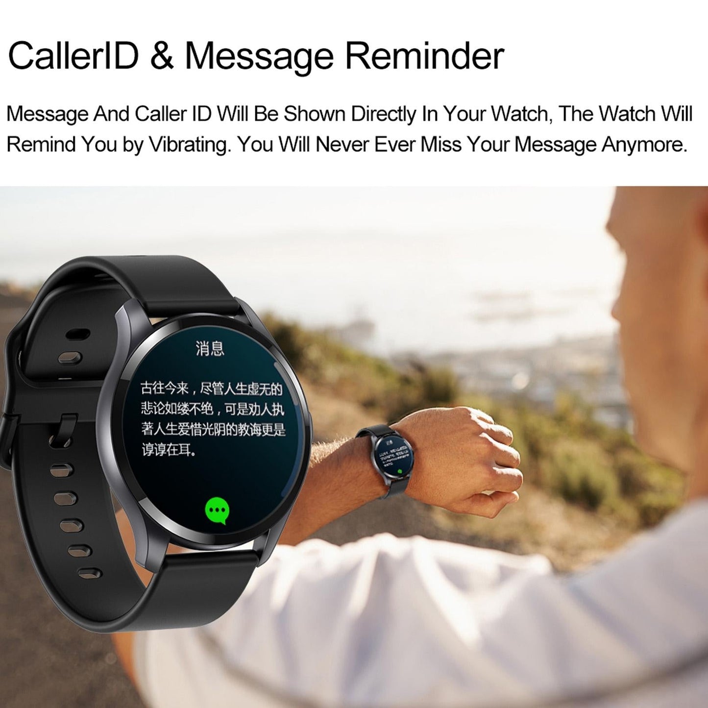 1.28 Inch Tft Colour Screen Ip67 Waterproof Smart Watch Support Body Temperature Monitoring / Sleep Monitoring / Heart Rate Monitoring - Blue