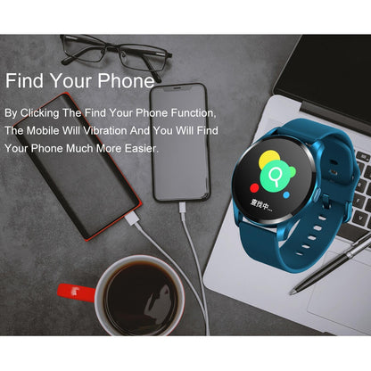 1.28 Inch Tft Colour Screen Ip67 Waterproof Smart Watch Support Body Temperature Monitoring / Sleep Monitoring / Heart Rate Monitoring - Blue