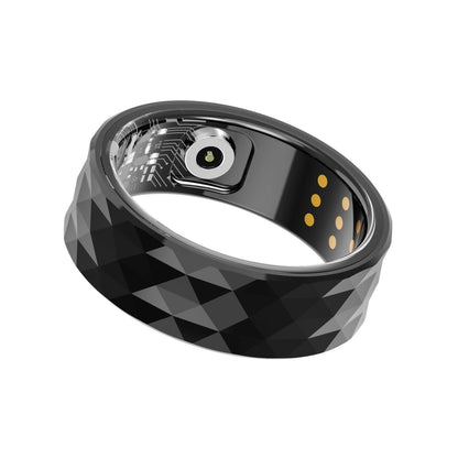 Smart Ring For Health Monitoring & Exercise - R12M Size 20 - Black