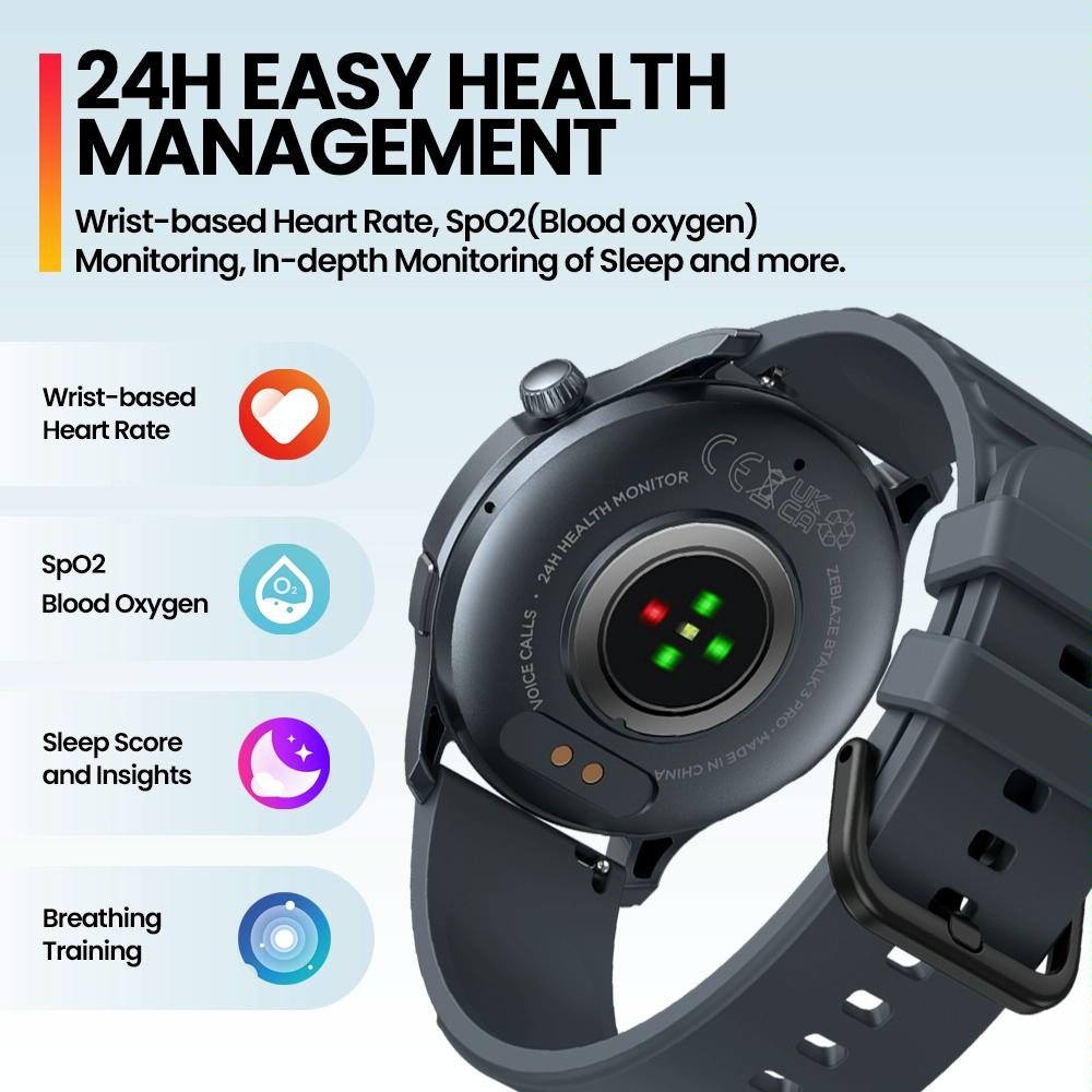 1.43 Inch Bt5.2 Fitness Smart Watch With Health Monitor - Space Gray