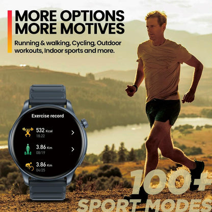 1.43 Inch Bt5.2 Fitness Smart Watch With Health Monitor - Space Gray