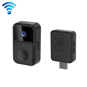 Wireless Doorbell Smart Video Doorbell 90 Degree Wide Angle - Black