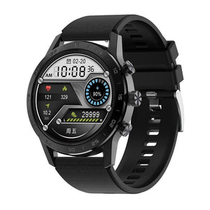 Smart Dual Display Analog Digital Call Watch - Black Silicone