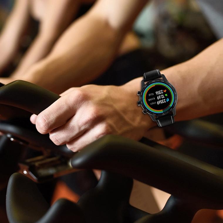 Smart Dual Display Analog Digital Call Watch - Black Silicone