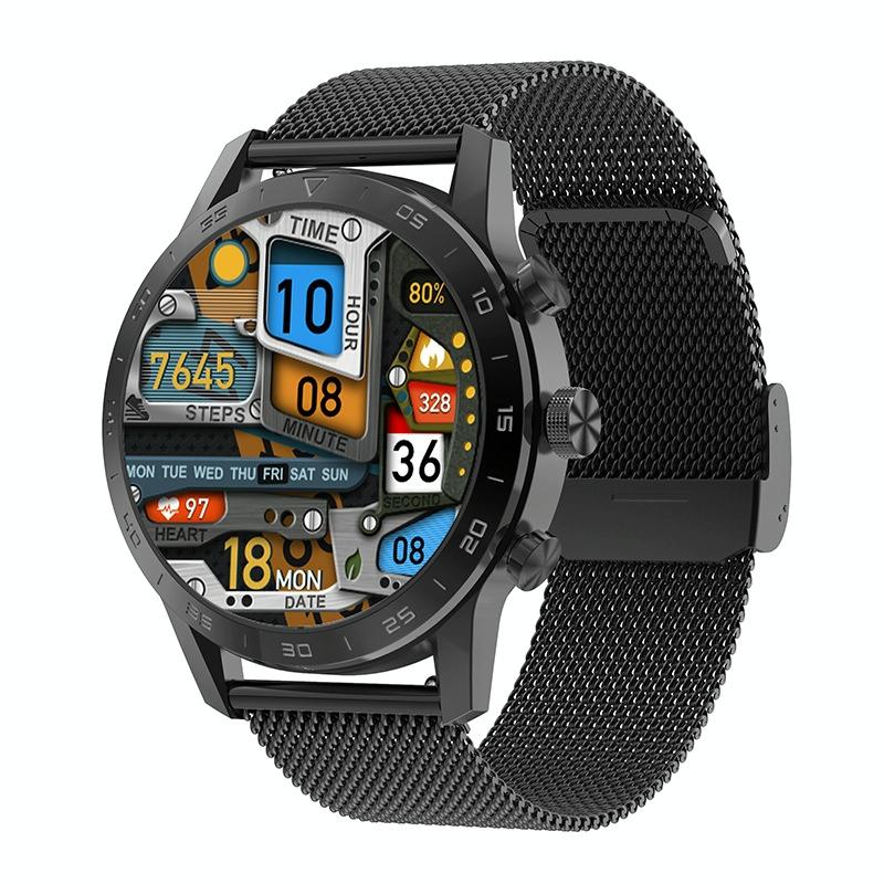 Smart Dual Display Analog Digital Call Watch - Black Silicone