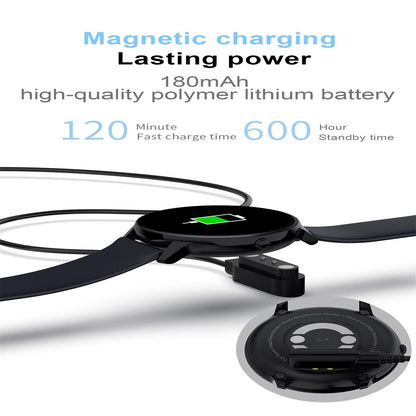 Smart Watch With Ip68 Waterproofing And Health Monitoring - Black