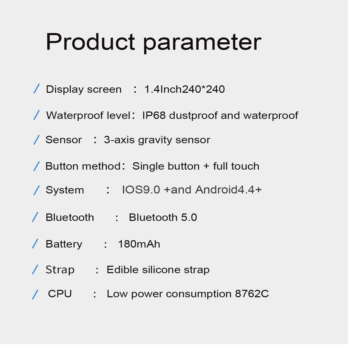 Smart Watch With Ip68 Waterproofing And Health Monitoring - Black