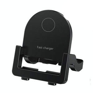15W Vertical Wireless Fast Charger With Phone Holder - Black
