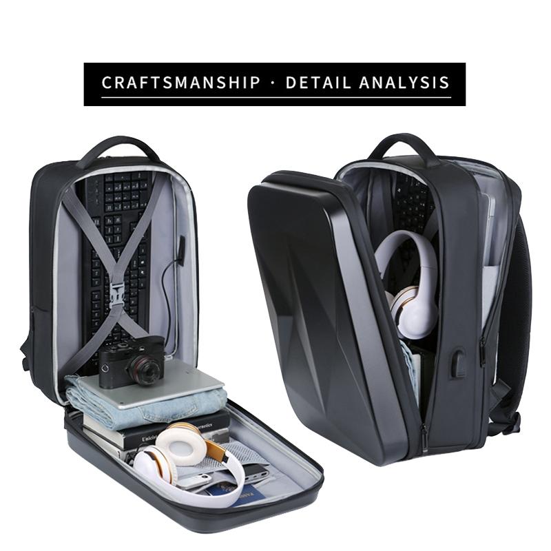 Waterproof Laptop Backpack with Usb Port - Large Capacity - Light Grey