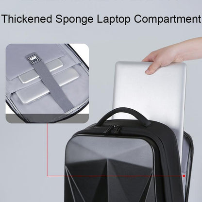 Waterproof Laptop Backpack with Usb Port - Large Capacity - Light Grey