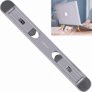 Foldable Laptop Stand with Fan and Heater - Portable and Adjustable - Silver