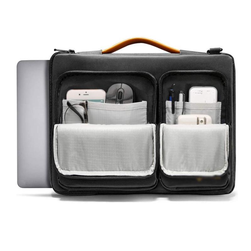 13.3-14 Inch Laptop Shoulder Bag with Messenger Style - Black