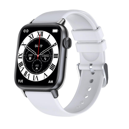 1.83 Inch Bt5.2 Smart Sport Watch Support Sleep / Heart Rate / Blood Oxygen / Temperature / Blood Pressure Health Monitor - Black + White