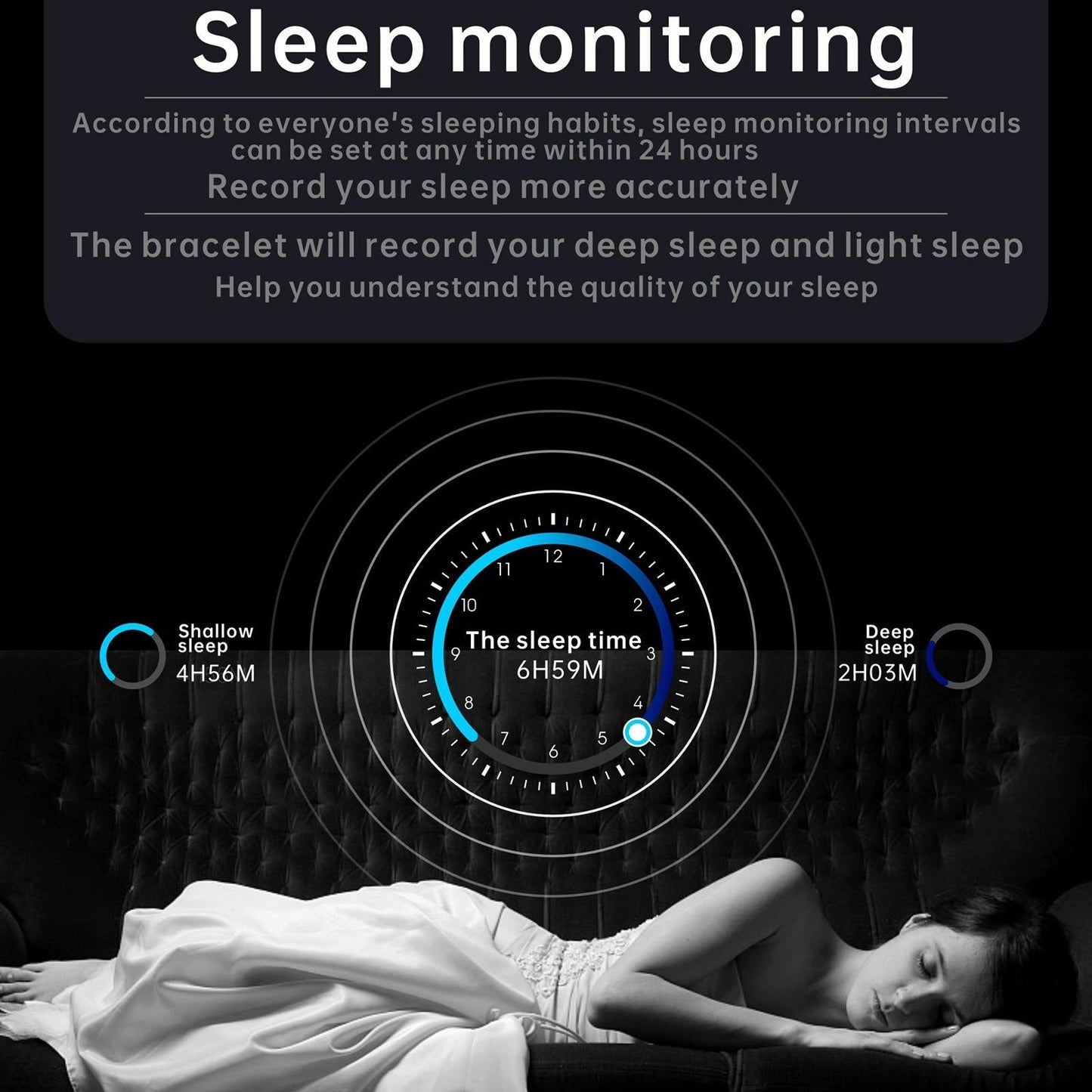 1.83 Inch Bt5.2 Smart Sport Watch Support Sleep / Heart Rate / Blood Oxygen / Temperature / Blood Pressure Health Monitor - Black + White