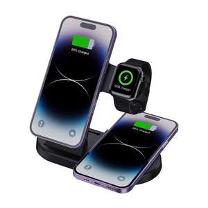 4 In 1 Magnetic Wireless Charger Black
