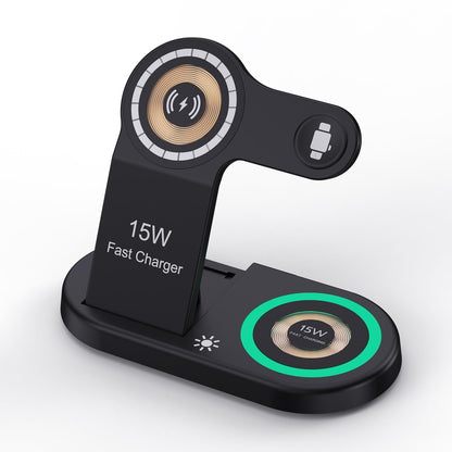 4 In 1 Magnetic Wireless Charger Black