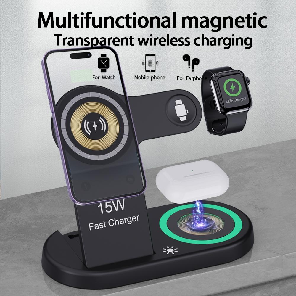 4 In 1 Magnetic Wireless Charger Black