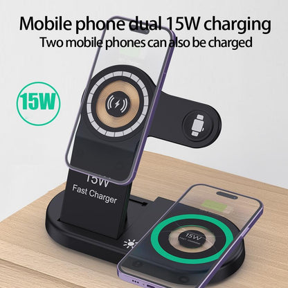 4 In 1 Magnetic Wireless Charger Black