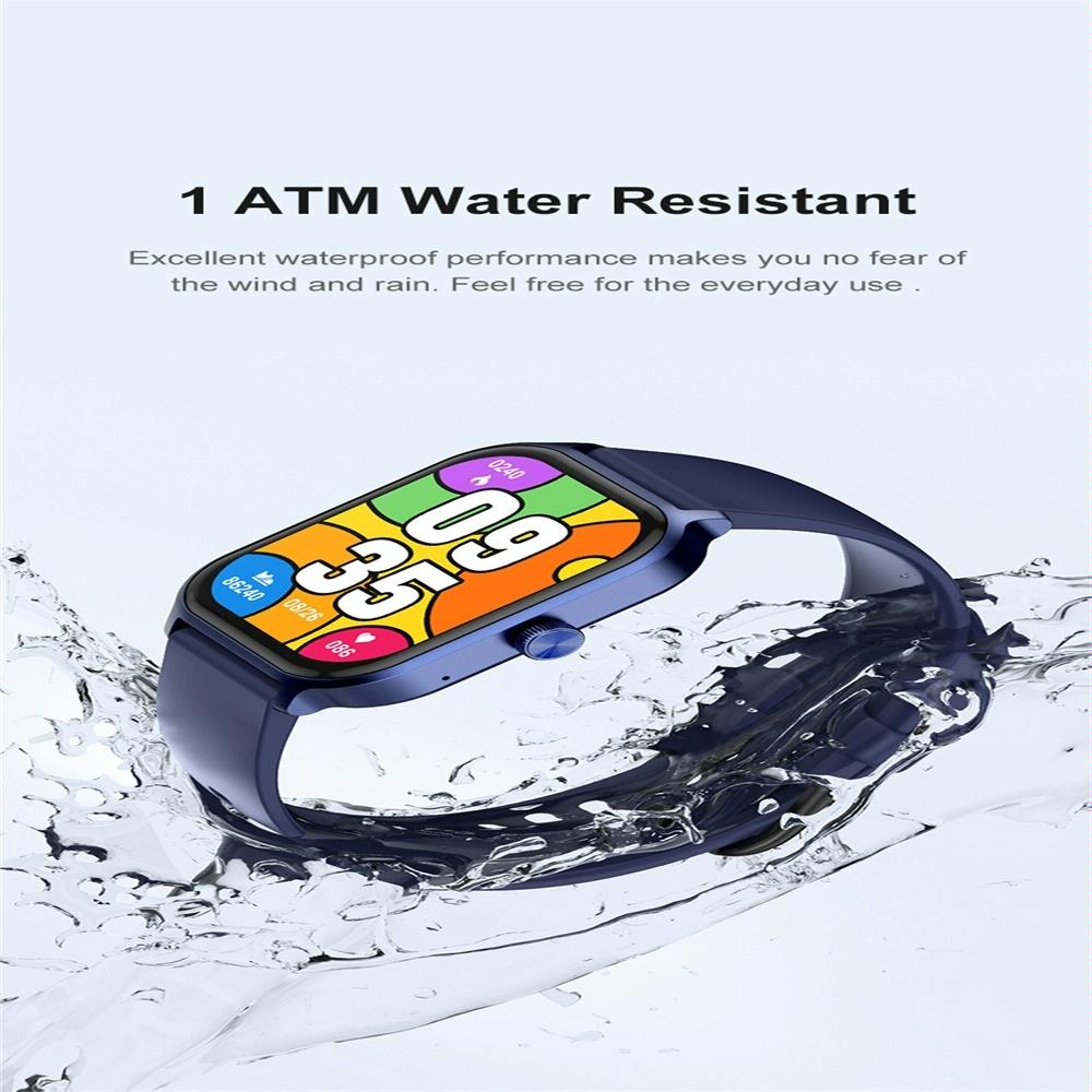 1.93 Inch Colour Screen Smart Watch Support Bluetooth Call / Health Monitoring - Black