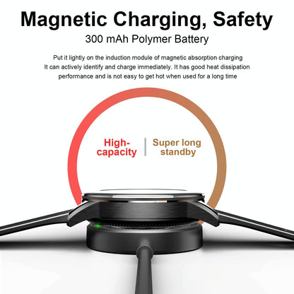 1.28 Inch Touch Screen Ip67 Waterproof Smart Watch Support Bluetooth Call / Sleep Monitoring / Heart Rate Monitoring Black