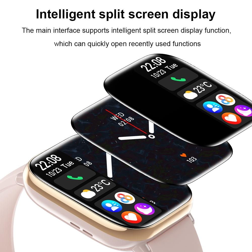 Waterproof Smart Watch With Blood Oxygen Monitoring - Ip68 - Pink