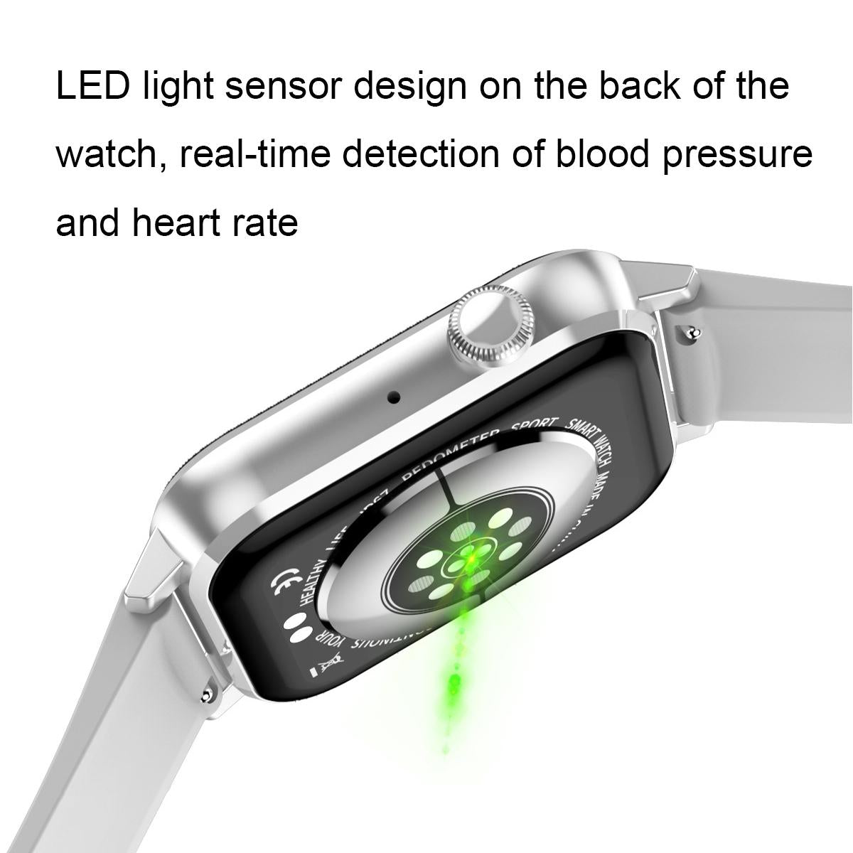 1.69 Inch Multifunctional Heart Rate Smart Watch - Black