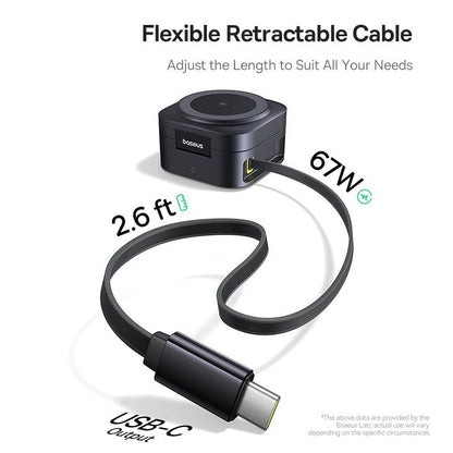 67W 2 In 1 Magnetic Wireless Charger + 1M Type C Cable