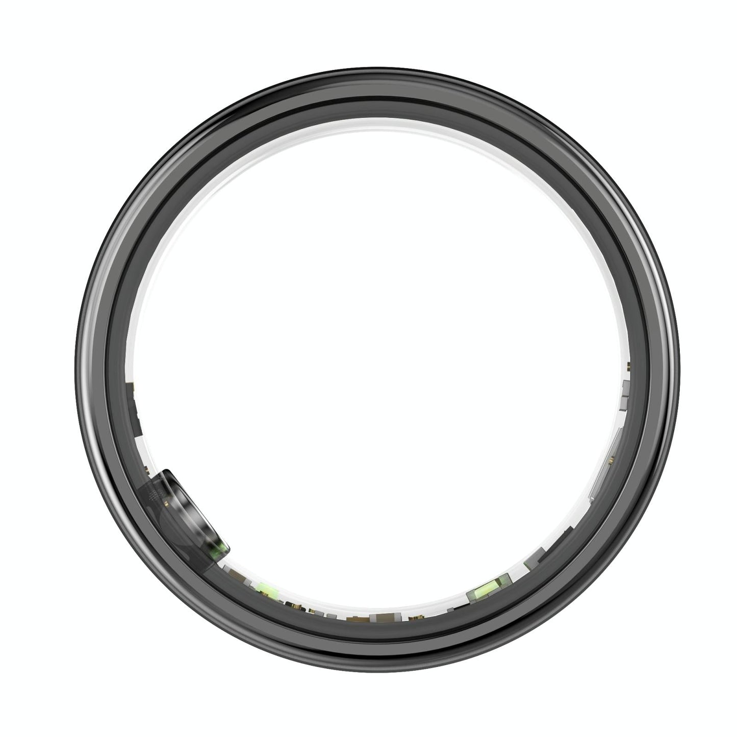 Smart Ring With Heart Rate Blood Oxygen & Sleep Monitoring - Size 12 - Black