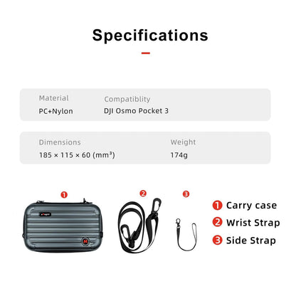 Small Organizer Bag for Sports Camera Accessories 18.5 x 11.5 x 6cm - Deep Gray