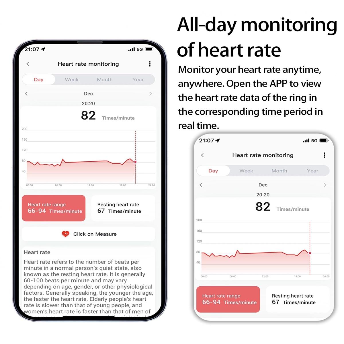 Smart Ring With Health Monitoring Gesture Control And Somatosensory Games - Size 11 - Black