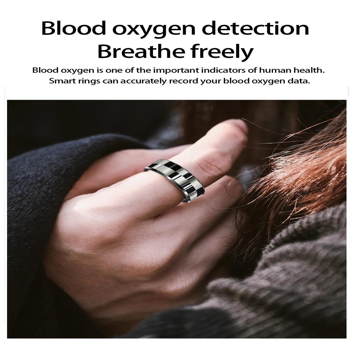 Smart Ring With Health Monitoring Gesture Control And Somatosensory Games - Size 11 - Black