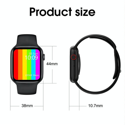 1.75 Inch Ips Smart Watch Waterproof Temp / Heart / Bp / Sleep Monitoring - Black