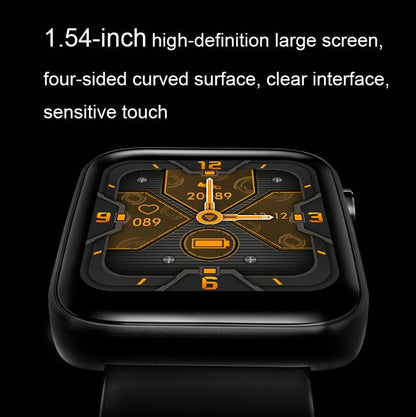 1.54 Inch Body Temperature Monitoring Smart Watch With Flashlight Function Black