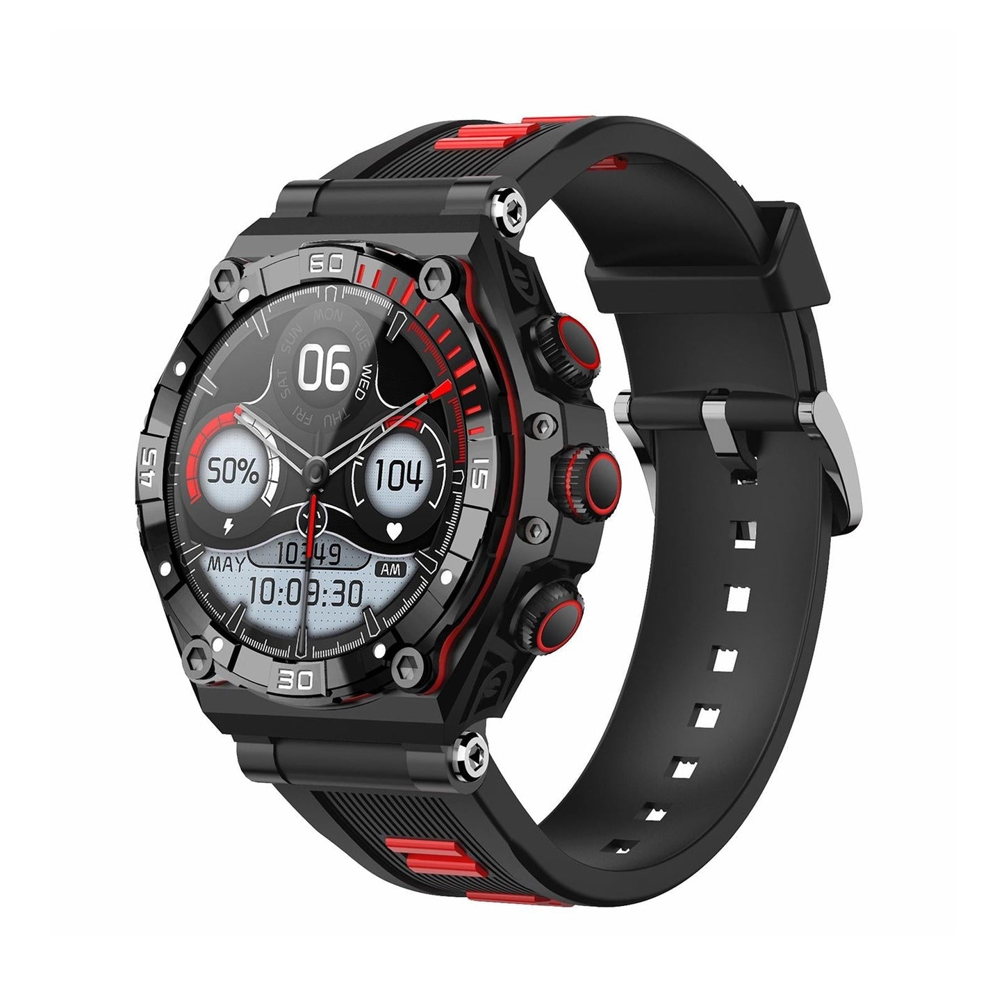 1.43 Inch Amoled Screen Smart Watch Supports Bluetooth Call / Blood Oxygen Detection - Red