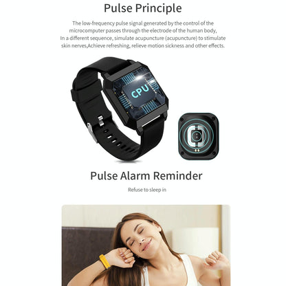 0.96 Inch Tft Screen Life Waterproof Smart Watch Support Sleep Monitoring / Heart Rate Monitoring / Blood Pressure Monitoring / Pulse Reminder - Black