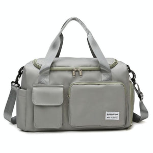 Compact Waterproof Gym Bag for Travel - Size s - Light Grey