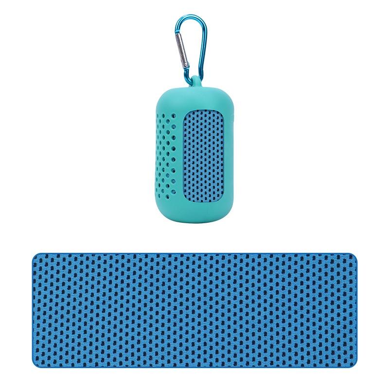 Portable Quick Dry Sports Towel Set with Silicone Sleeve and Storage Bag - 30x80cm - Green - 30X80Cm