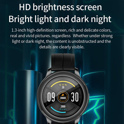 1.3 Inch Ips Colour Screen Ip67 Waterproof Smart Watch Support Sleep Monitor / Heart Rate Monitor / Blood Pressure Monitor - Black