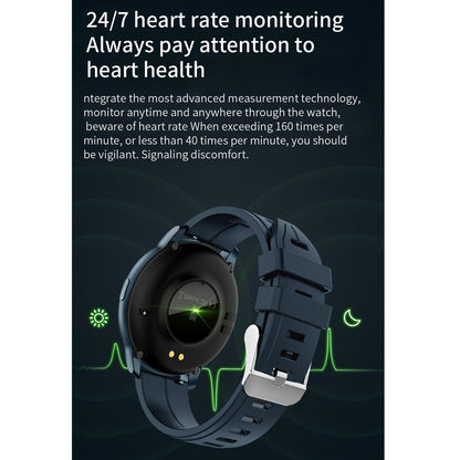 1.3 Inch Ips Colour Screen Ip67 Waterproof Smart Watch Support Sleep Monitor / Heart Rate Monitor / Blood Pressure Monitor - Black
