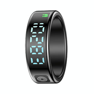 Smart Ring Gesture Control Health Monitoring Multiple Sports Size 11 - Black