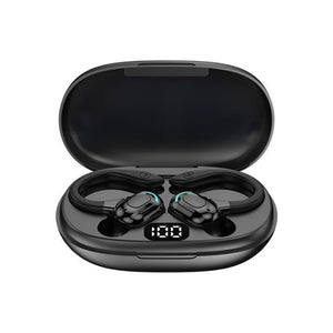 Wireless Bluetooth Earphones with Charging Case - F8 - Black Double Ear