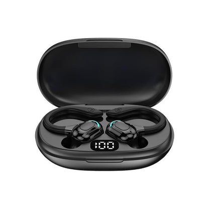 Wireless Bluetooth Earphones with Charging Case - F8 - Black Double Ear