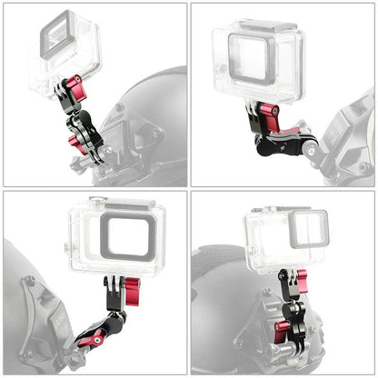 360 Degree Rotating Mount Adapter for Gopro Hero11 - Aluminium Alloy - Red