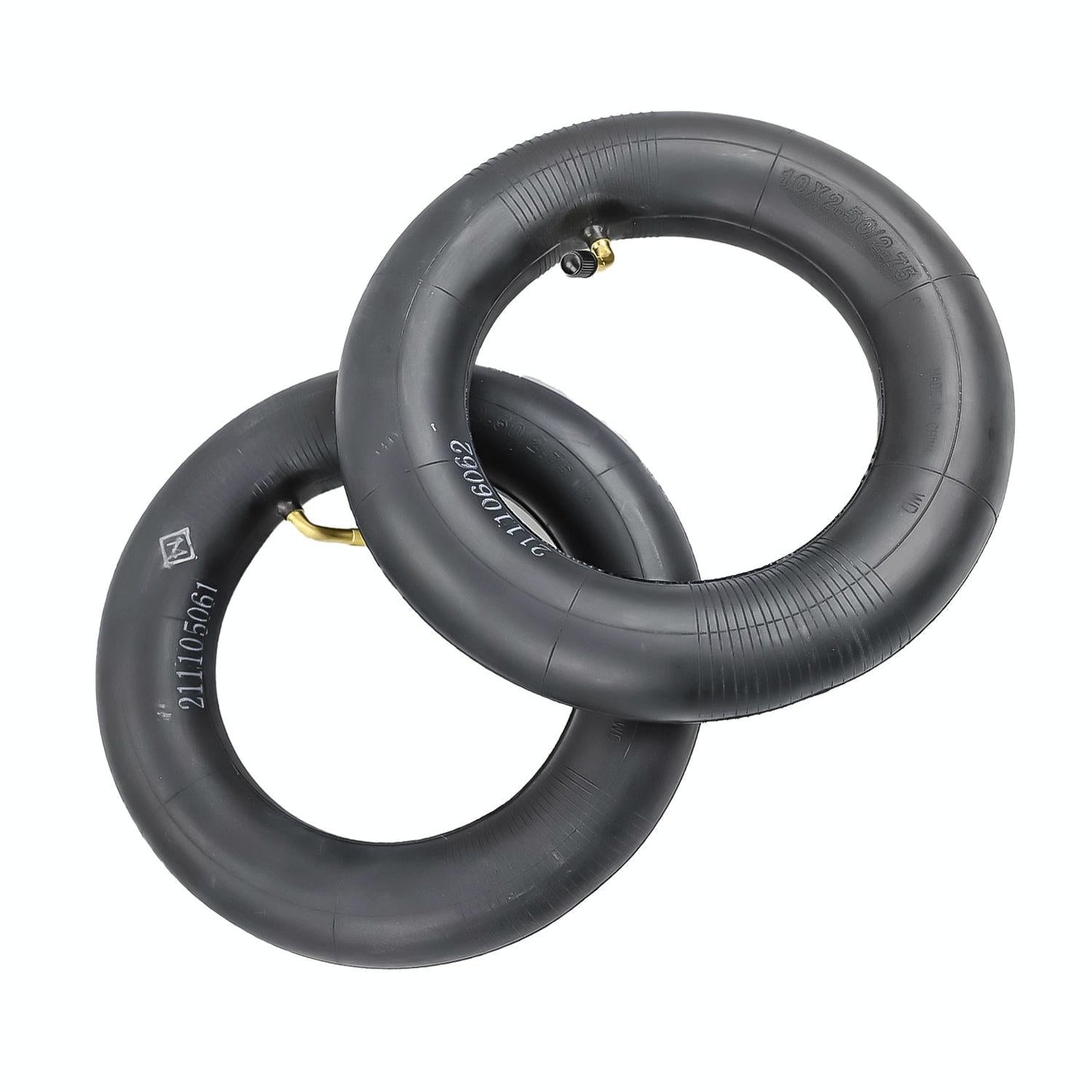 Electric Scooter Inner Tube - 10x2.5 / 2.75 45 Degree Valve Thickened Yellow Stripes