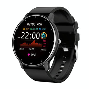1.28 Inch Touch Screen Ip67 Waterproof Smart Watch Support Blood Pressure Monitoring / Sleep Monitoring / Heart Rate Monitoring - Black