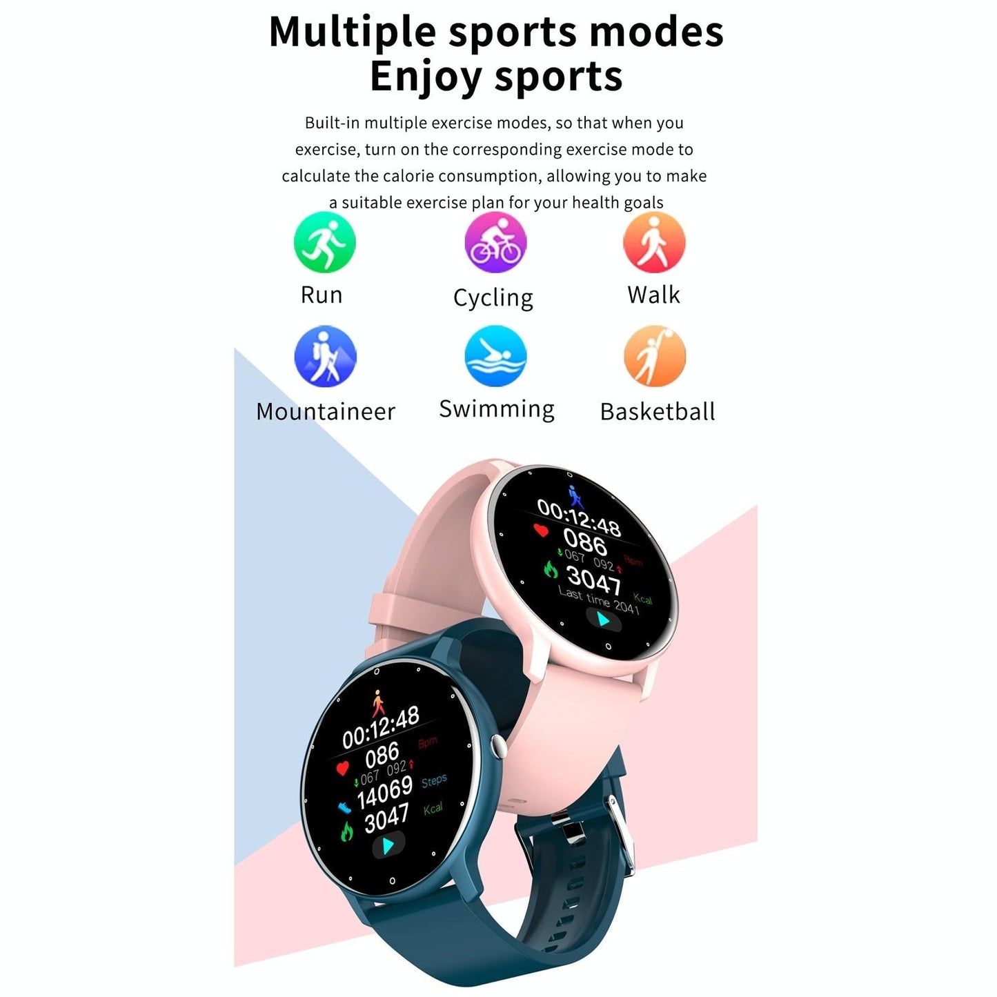 1.28 Inch Touch Screen Ip67 Waterproof Smart Watch Support Blood Pressure Monitoring / Sleep Monitoring / Heart Rate Monitoring - Black