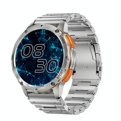 1.43 Inch Amoled Round Screen Steel Strap Smart Watch - Silver