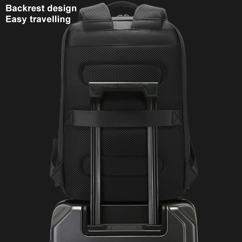 Men Commuter Laptop Backpack - Black
