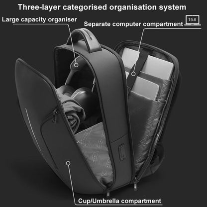 Men Commuter Laptop Backpack - Black